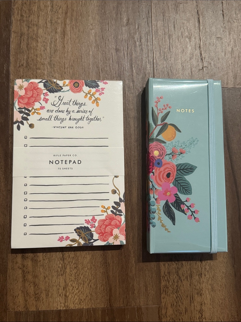 Rifle Paper Co Notebook and Post-Its